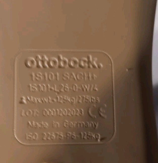 Prosthetic Leg Left Below Knee with Ottobock size 26 foot