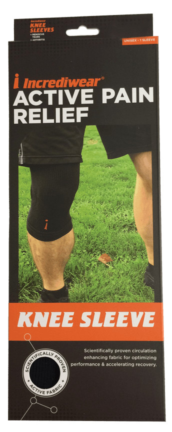 Incrediwear – Incredibrace Black Knee Brace Sleeve (M, L, XL, XXL, XXXL) NEW