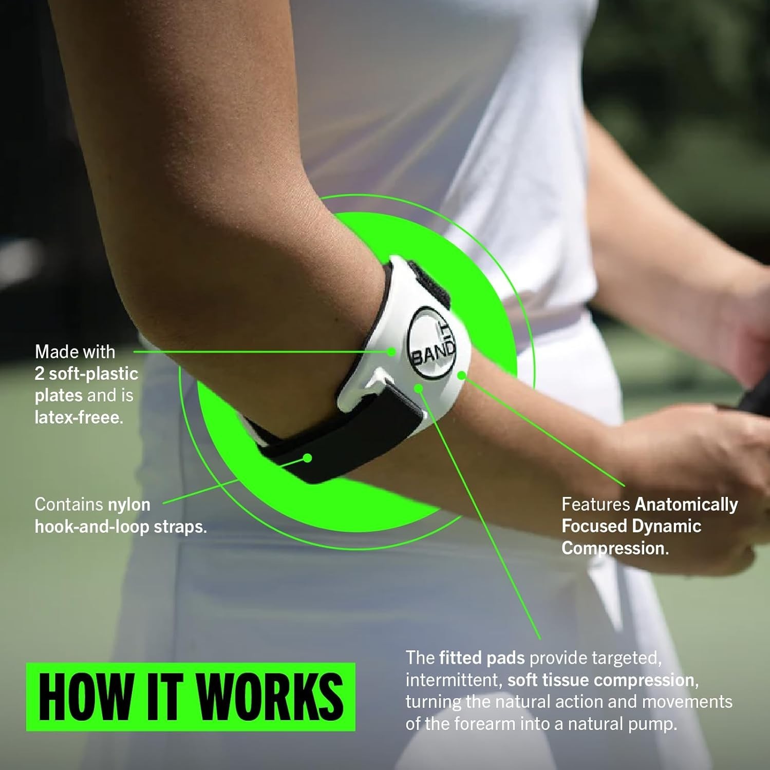 Dynamic Compression Arm Band for Tendonitis
