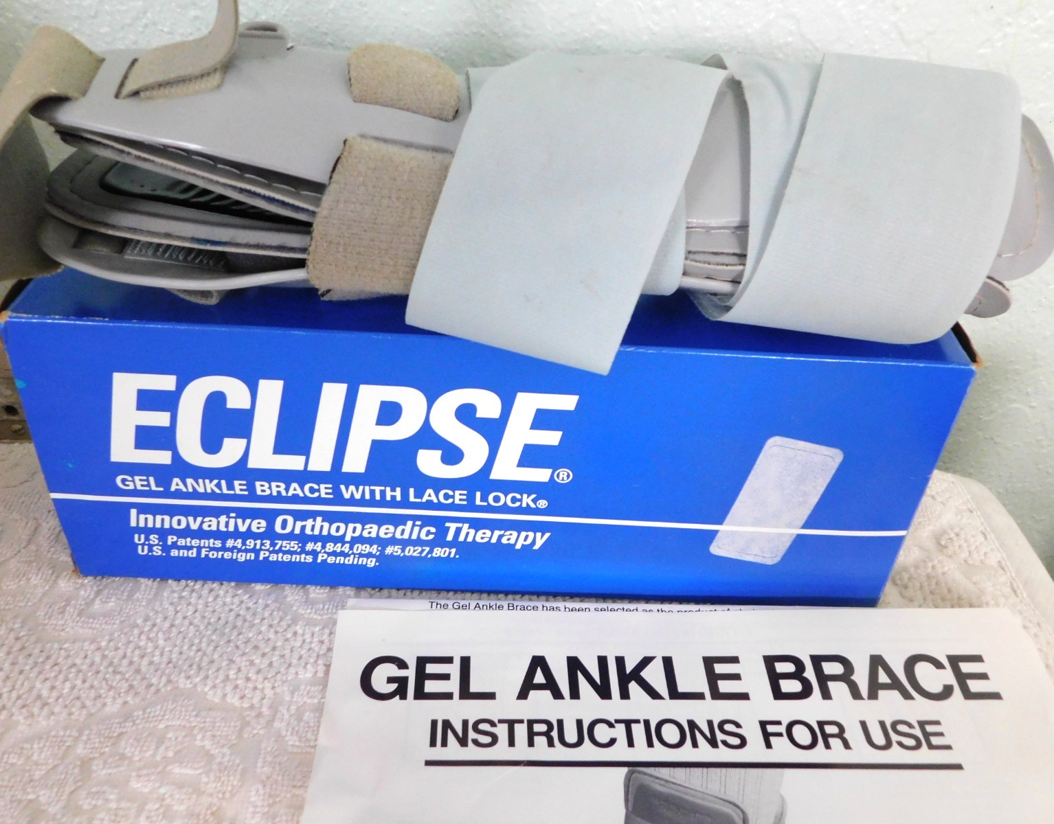 Eclipse Gel Stirrup LEFT FOOT Ankle Brace Hard Core Side Stabilizer – by Ossur