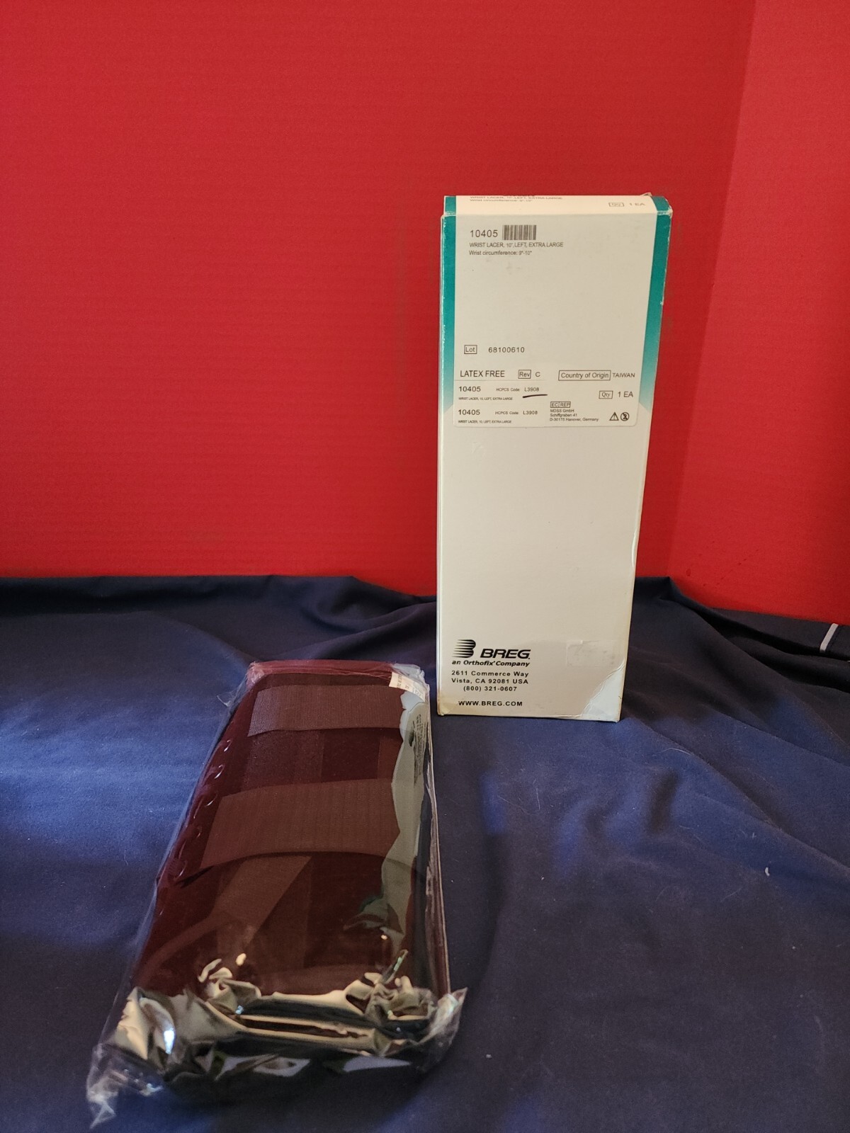 Breg Wrist Lacer X-Large-Left.WRIST BRACE.New In Box 10405 Great Price!