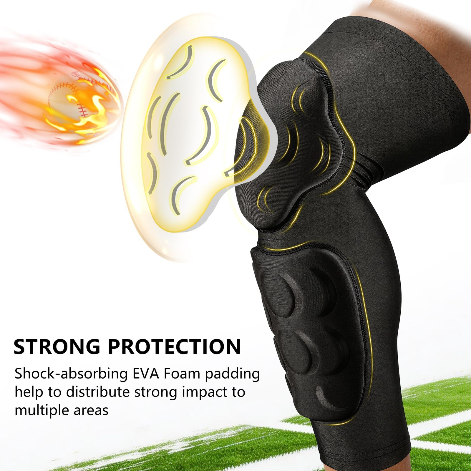 13MM Knee Pads with Shin Guard Pads,Calf Pads Protector, Padded Compression L…