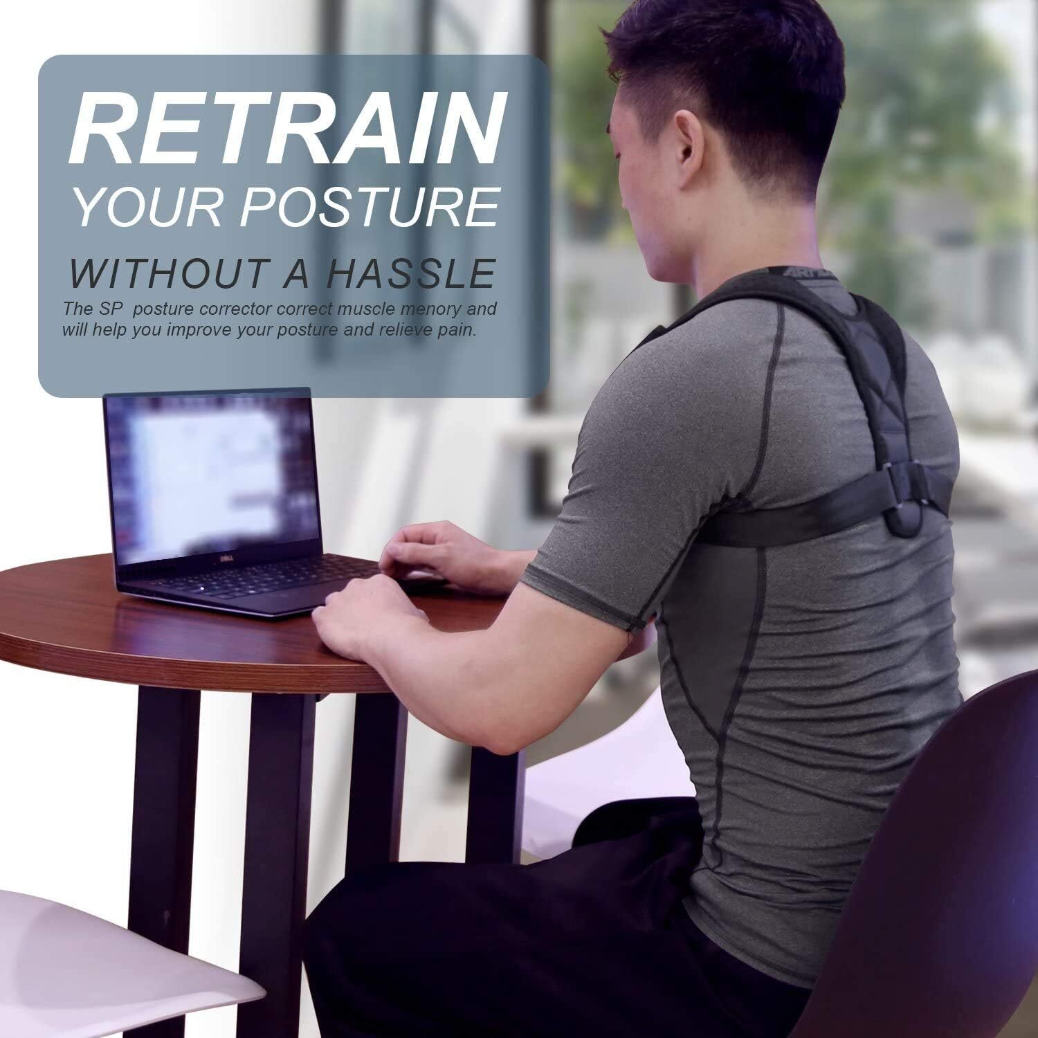Adjustable Posture Corrector Upper Back Straightener Support Shoulder Brace Free