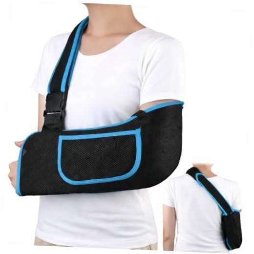 mosago Arm Sling, Lightweight Breathable Mesh Shoulder M (Middle) Blue