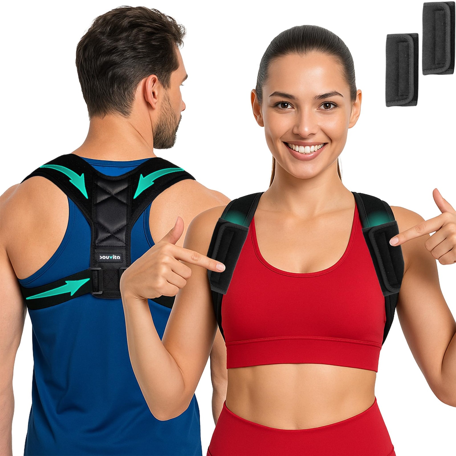 Posture Corrector for Women & Men – Fully Adjustable Back Brace Posture Corre…