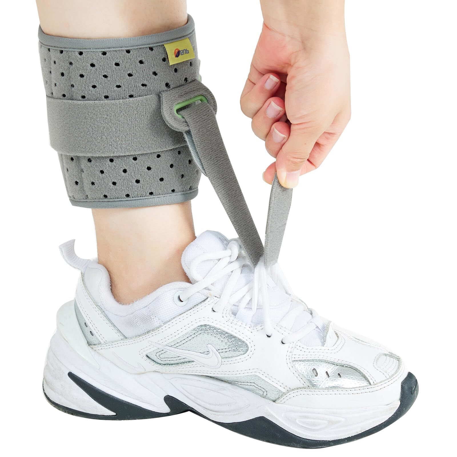 Ankle Support Drop Foot Brace Adjustable Wrap Compression for Walking Lifting