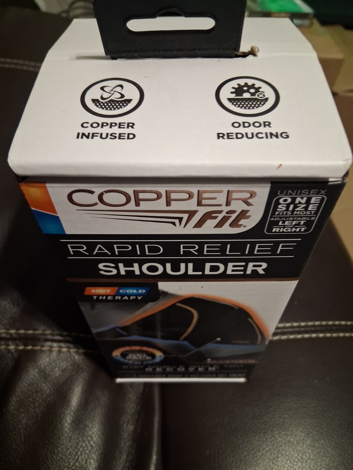 Copper Fit Rapid Relief Shoulder Sling Hot Cold Therapy New With 2 Hot/cold Pad
