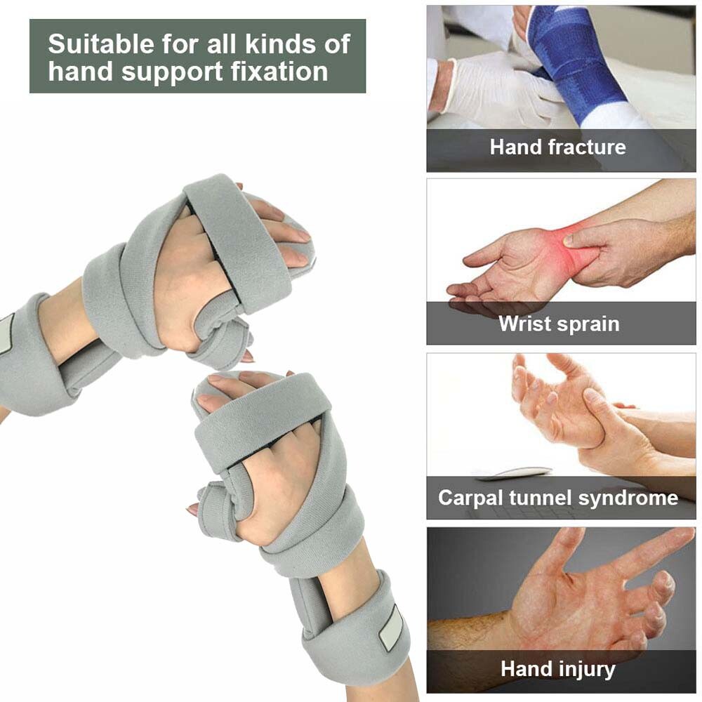 1Pair Adjustable Resting Hand Splint Stroke Hand Splint for Sprain Finger Splint