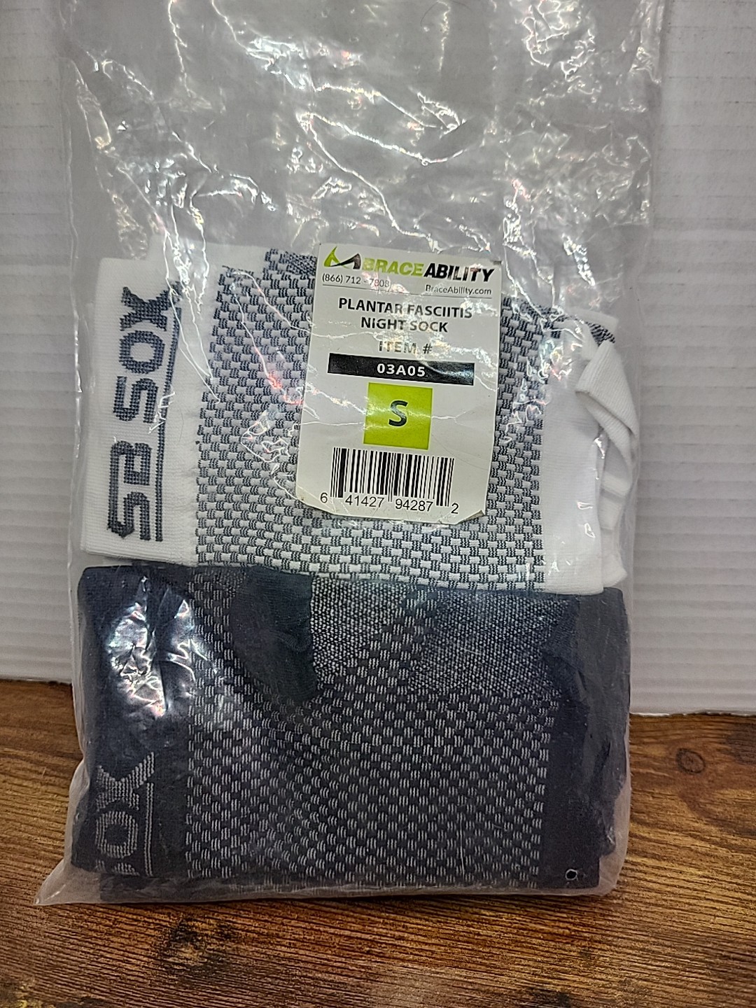 Plantar Fascitis Night Socks 2 Pair Size Small New By Brace Ability