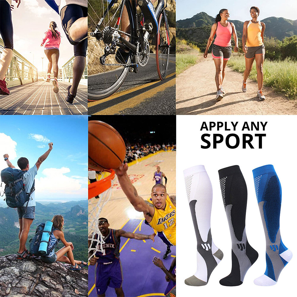 Graduated Compression Socks for Women & Men – Airplane DVT Flight Socks – Travel