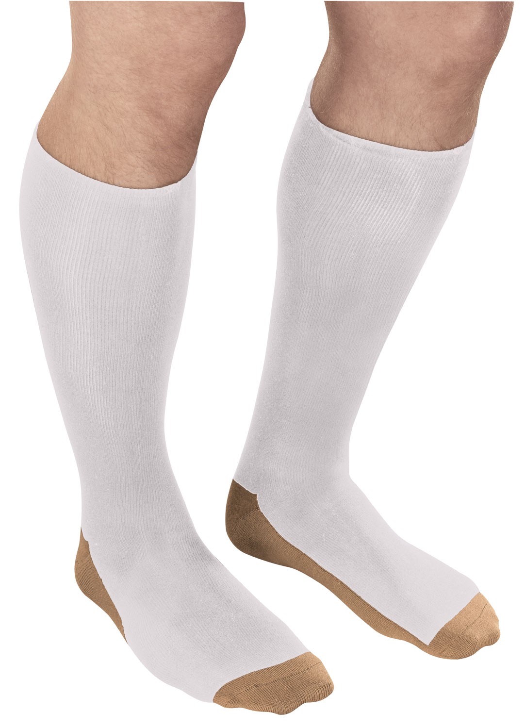 Silver Steps Copper Compression Socks, 1 Pair, Black, Womens