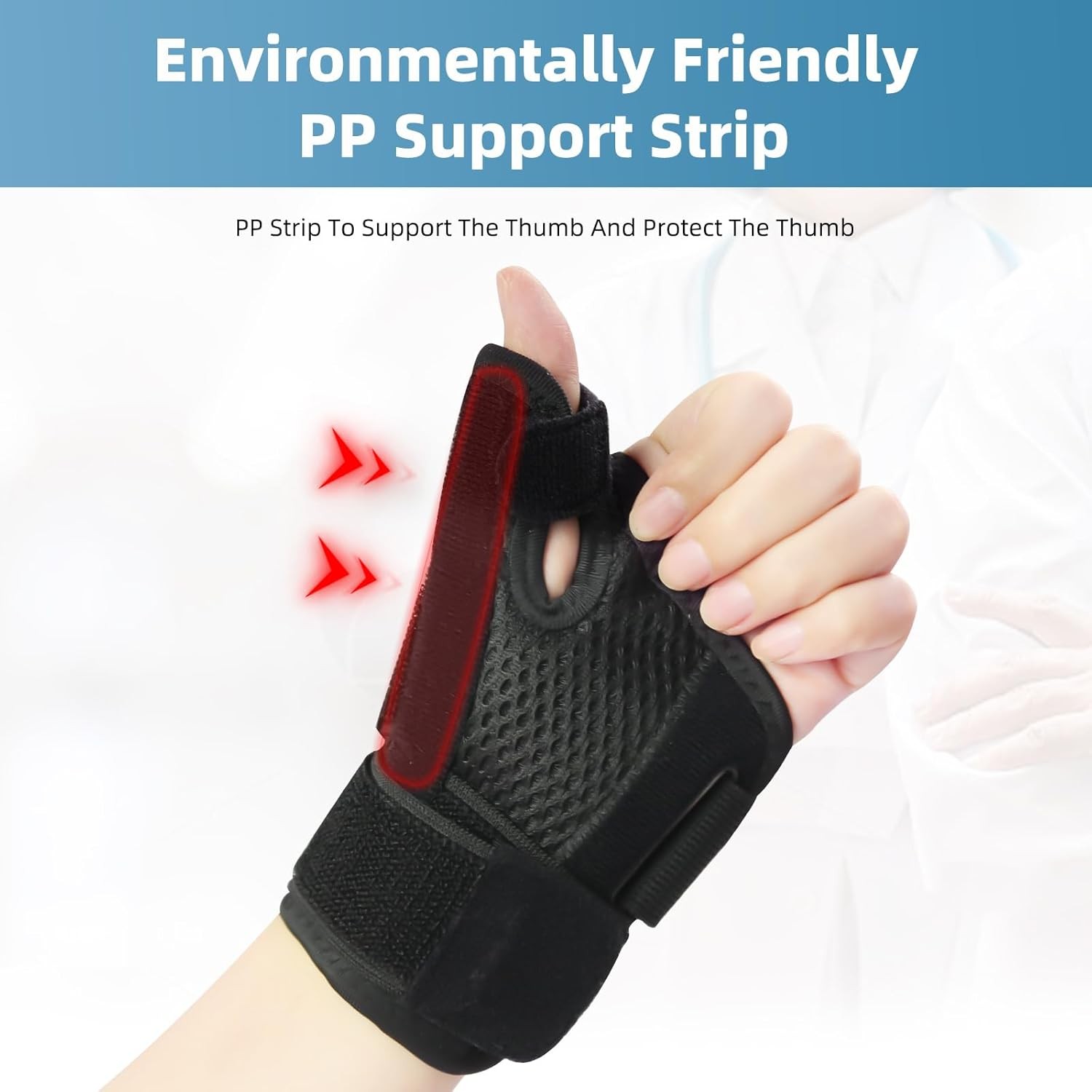 Adjustable Thumb Brace, Wrist Support, Thumb Splint for Left and Right Hands