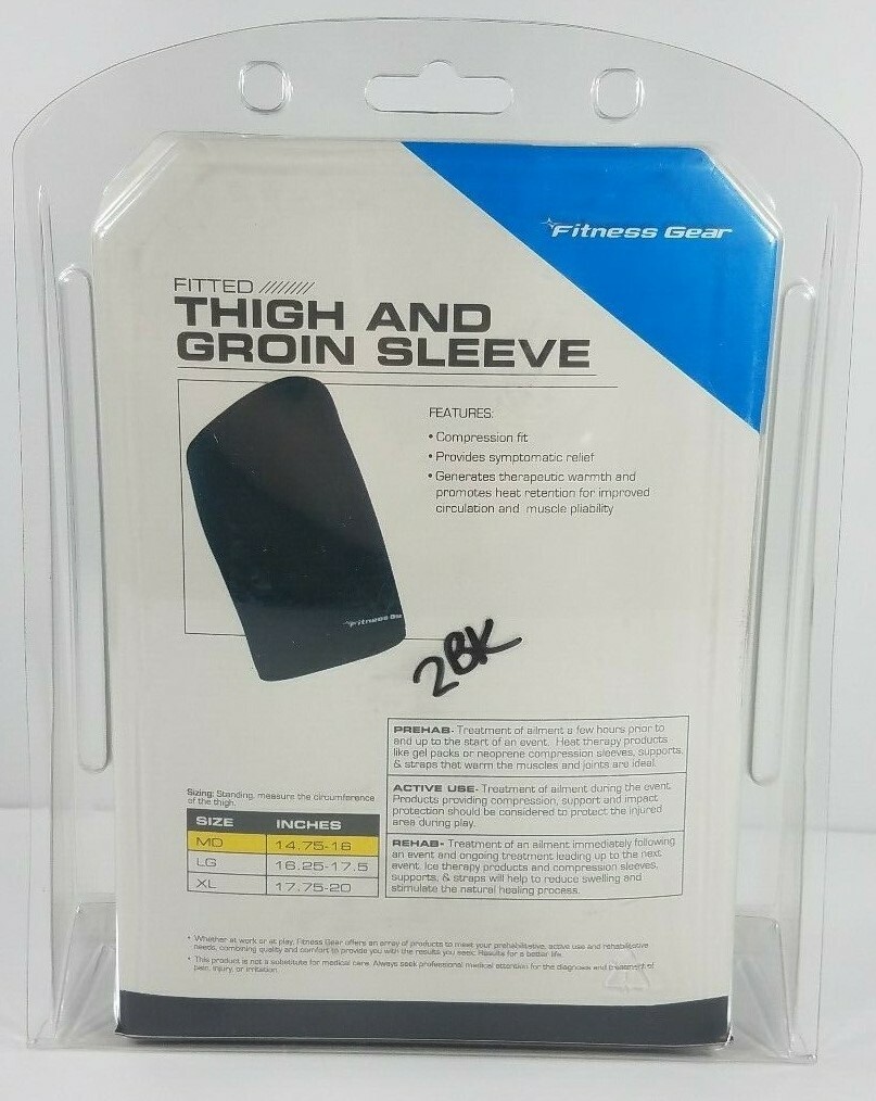 NIP Fitness Gear fitted Thigh and Groin Sleeve compression brace size Medium