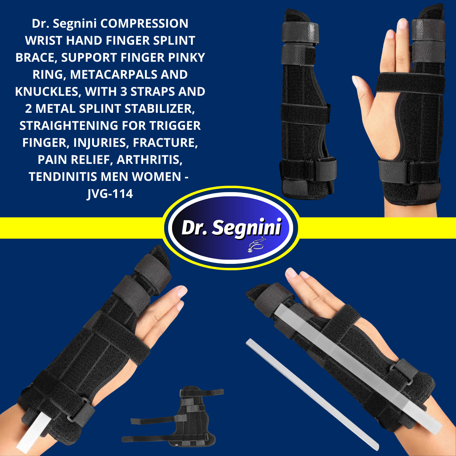 Dr. Segnini Two Fingers Cushion Elastic Strap Breathable Fastening Design Finger
