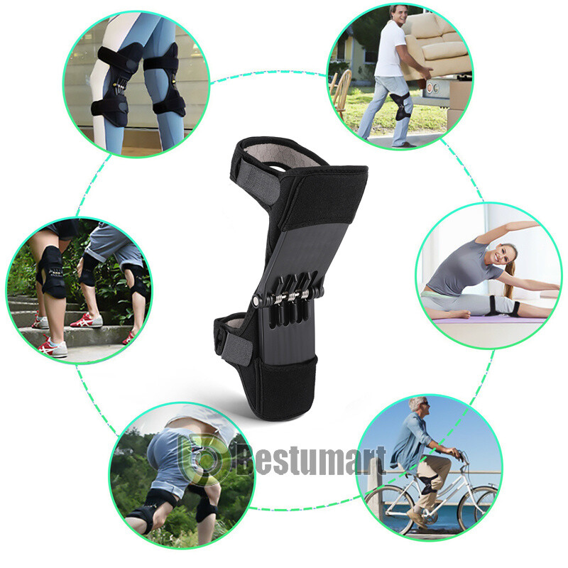 1/2Pcs Powerful Rebound Spring Joint Support Knee Booster Lift Knee Pads Care