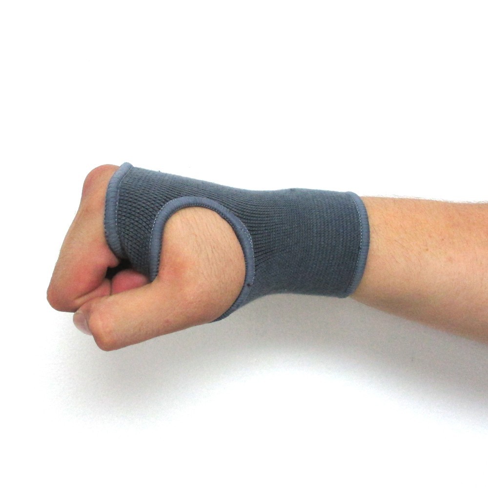 Elastic Wrist Hand Support Brace Compression Strap Unisex Left or Right Grey