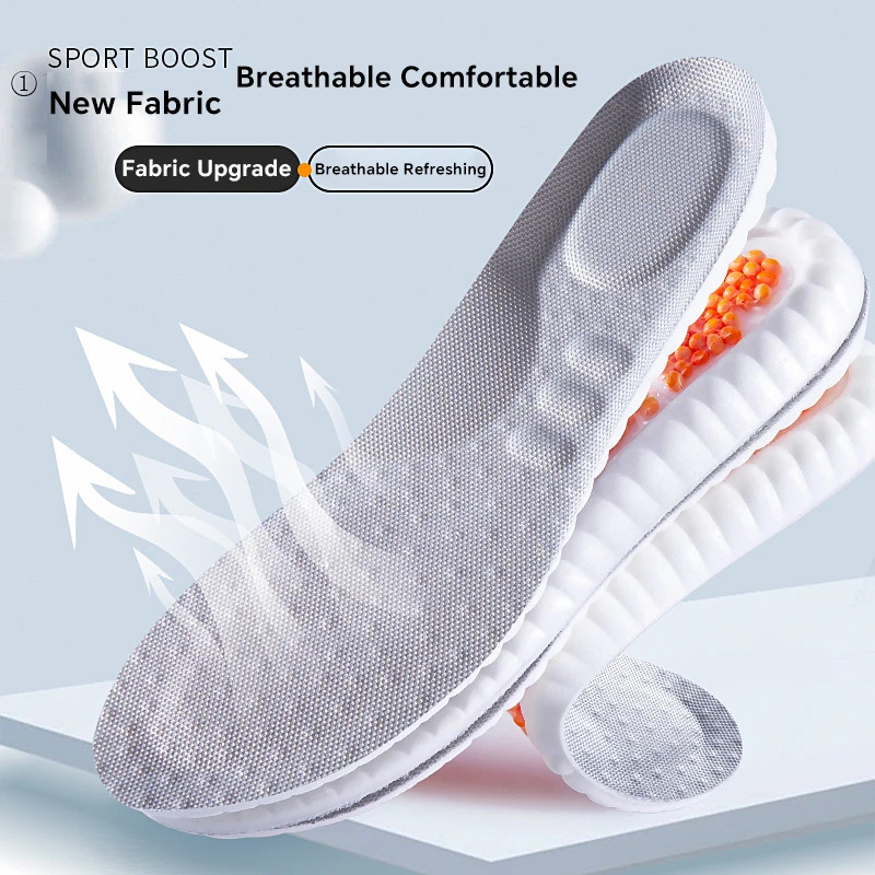 1Pair Sport Insoles Full for Feet PU air cushion Sole Soft Breathable Shock Abso