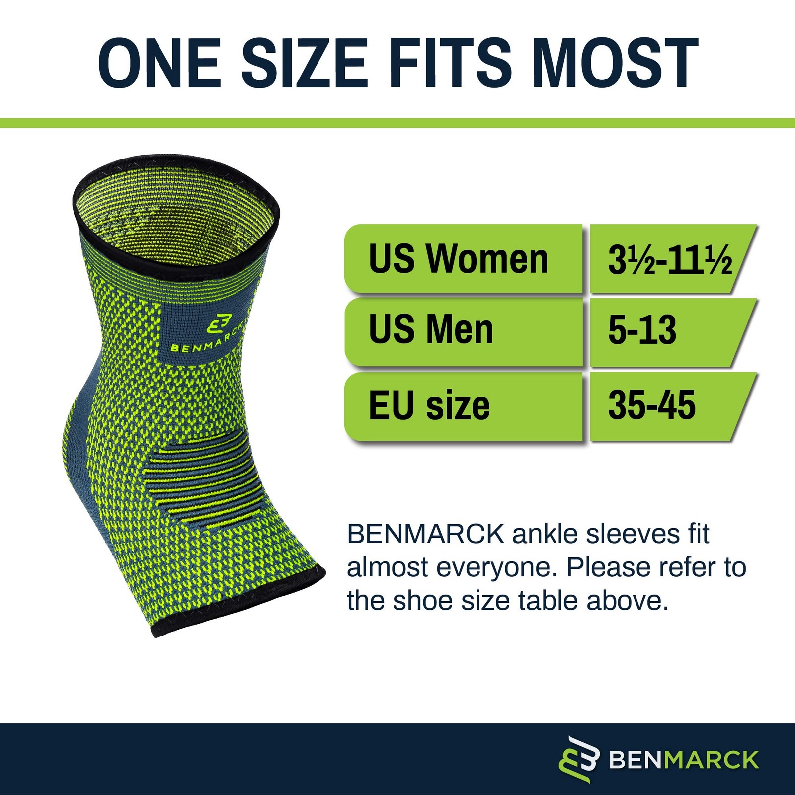 Benmarck Ankle Compression Sleeve, Plantar Fasciitis Sock, Foot Arch and Achi…