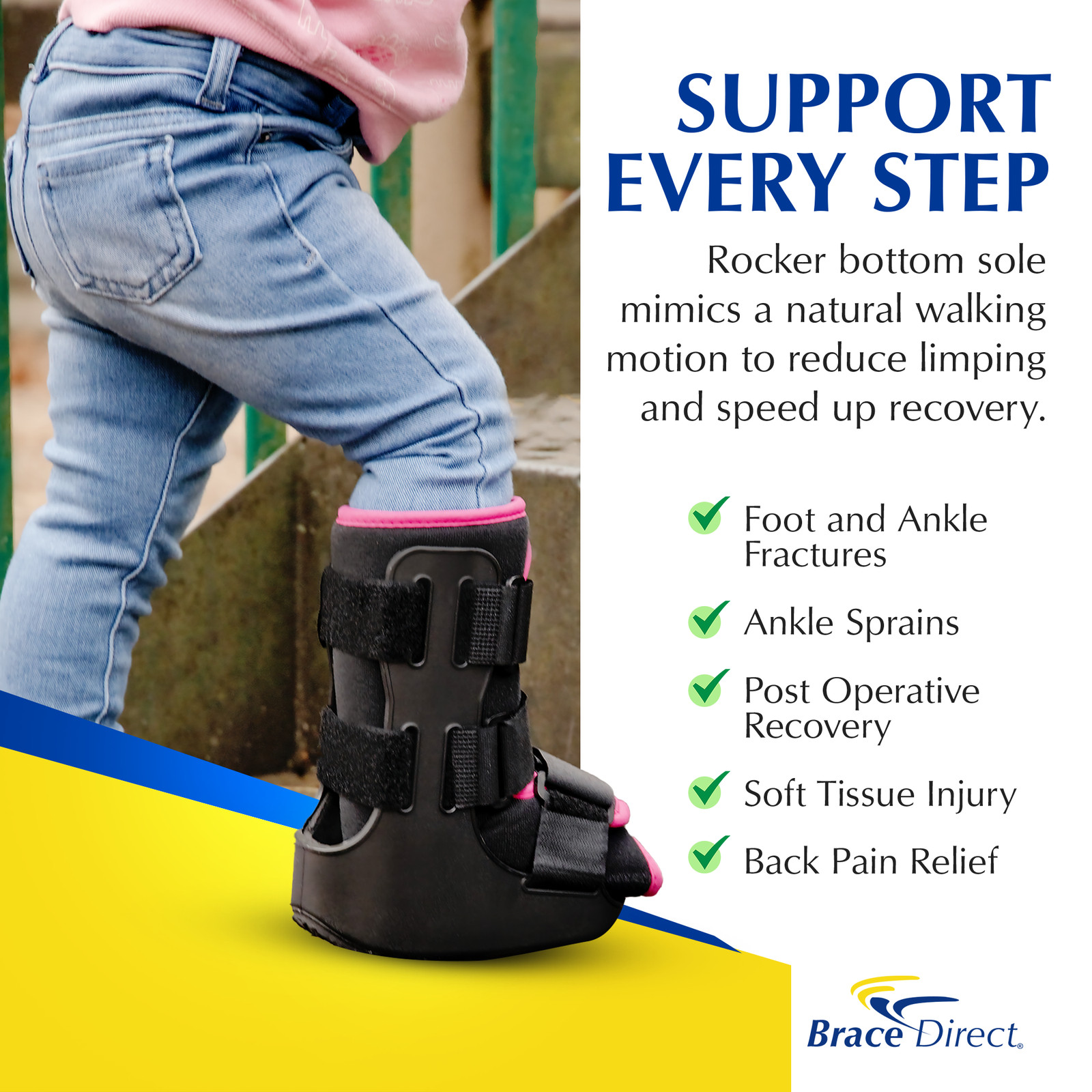 Pediatric Walker Fracture Boot for Kids Broken Toe or Foot, Left or Right Foot