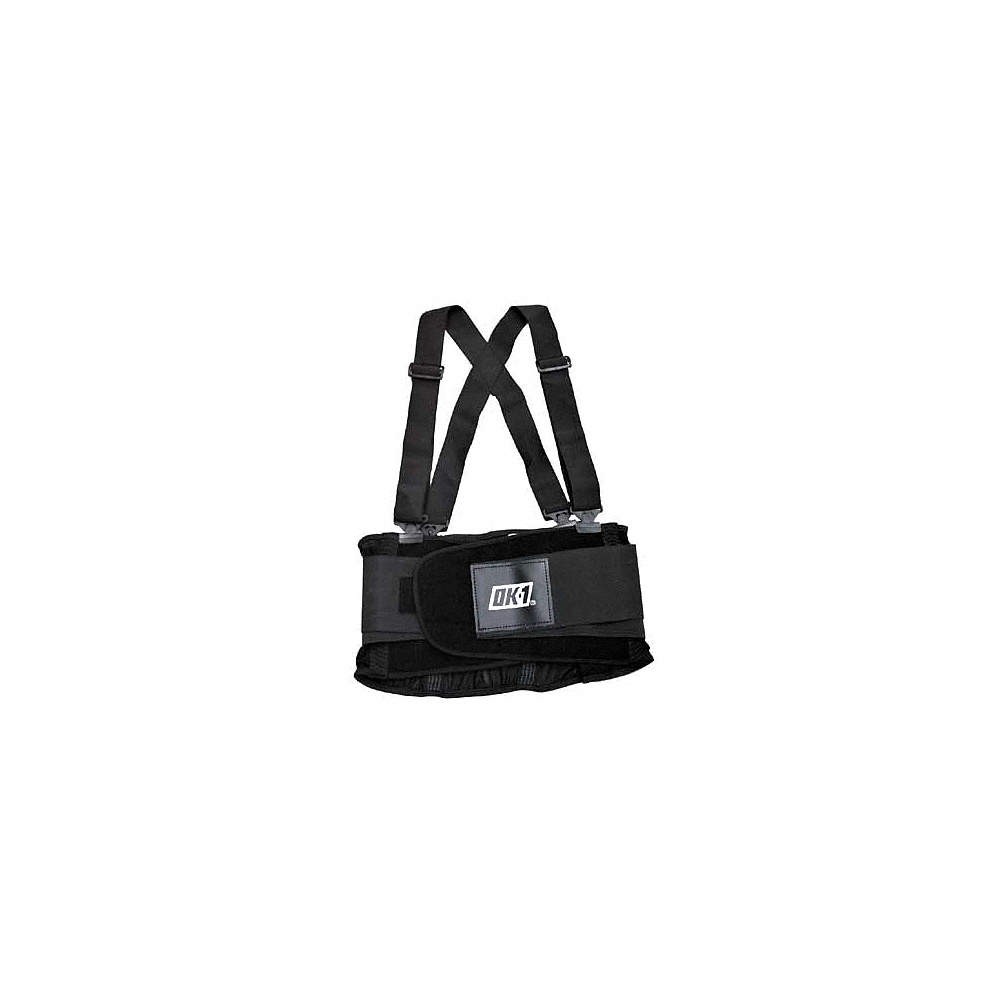 OK-1 OK-200S-3X Back Support w/Suspenders,Black,3XL 3RUT6