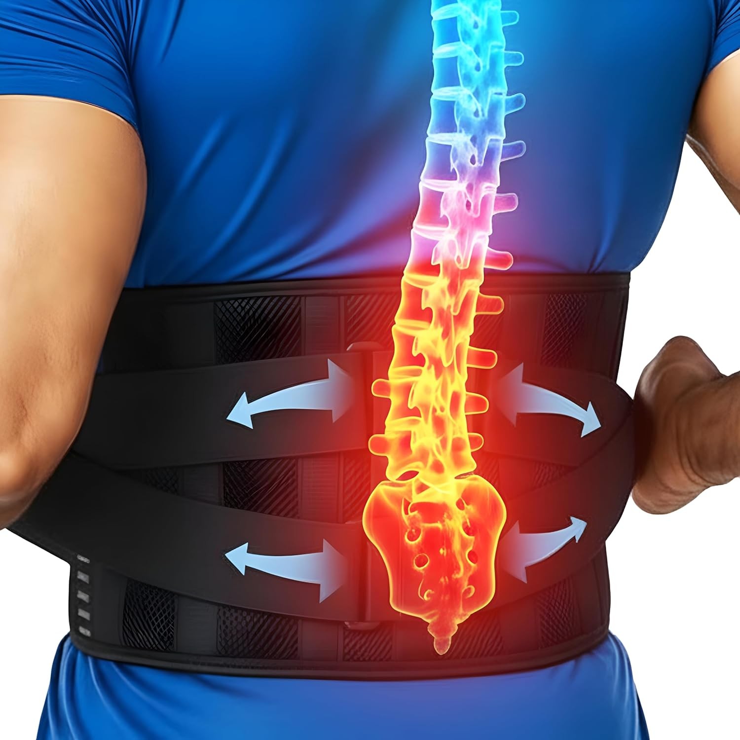 Back Brace for Lower Back Pain Relief | Sciatica Lumbar Support Belt for Men & W