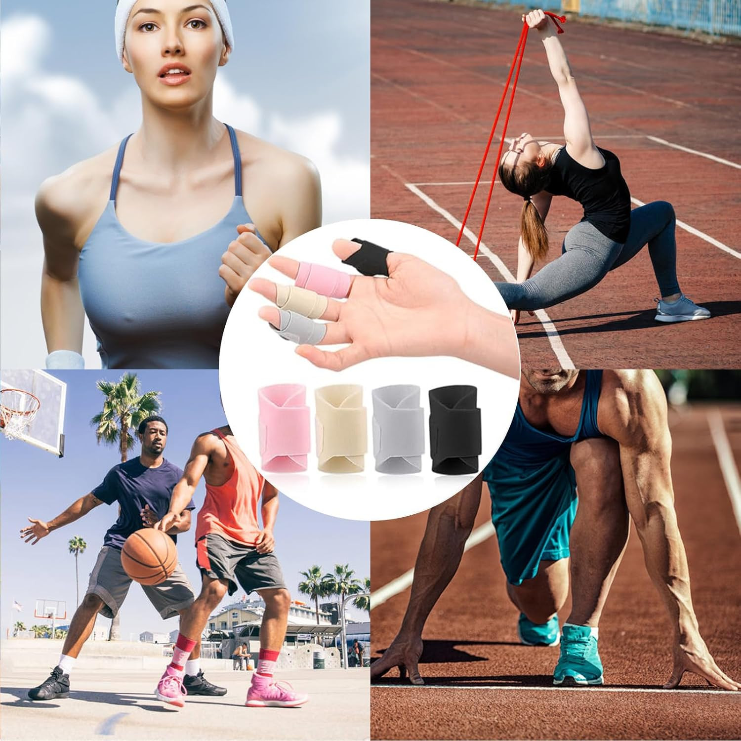 8 PCS Finger Sleeves, Finger Compression Sleeve, Finger Covers, Finger Splints F