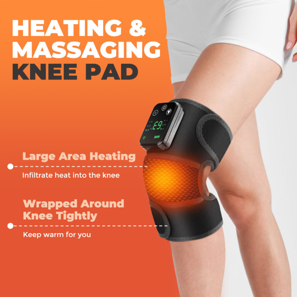 Electric Heated Vibration Knee Joint Brace Therapy Shoulder Massager Pain Relief