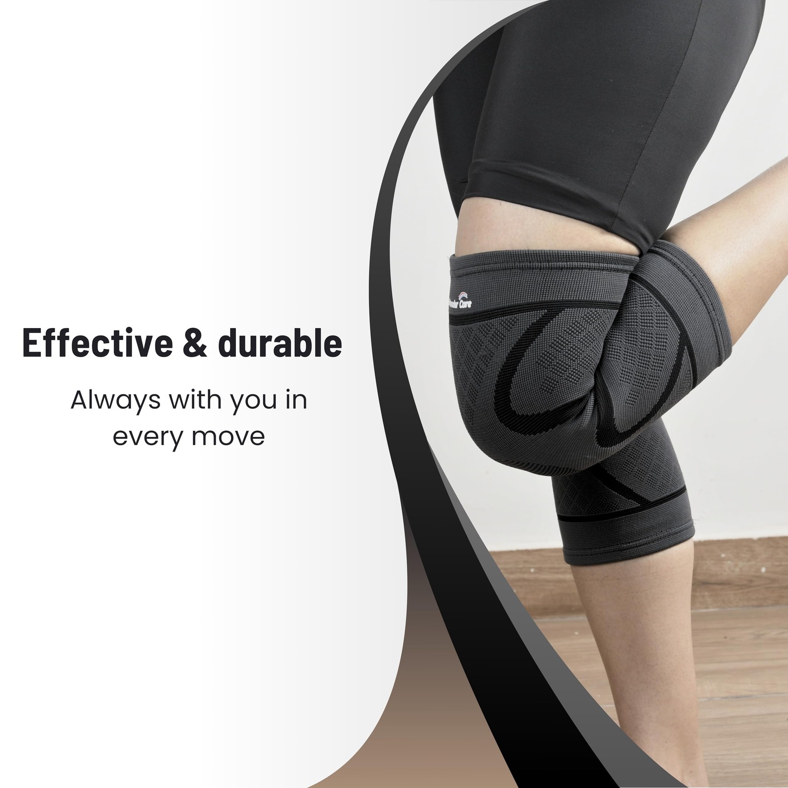 2 PCS Knee Sleeve Brace Compression Support Running Workout Gym Hiking Men