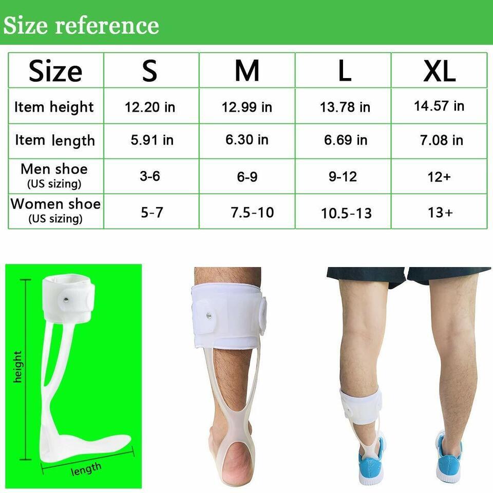 Drop Foot Brace AFO Splint Support Ankle Foot Orthosis Support Corrector Left