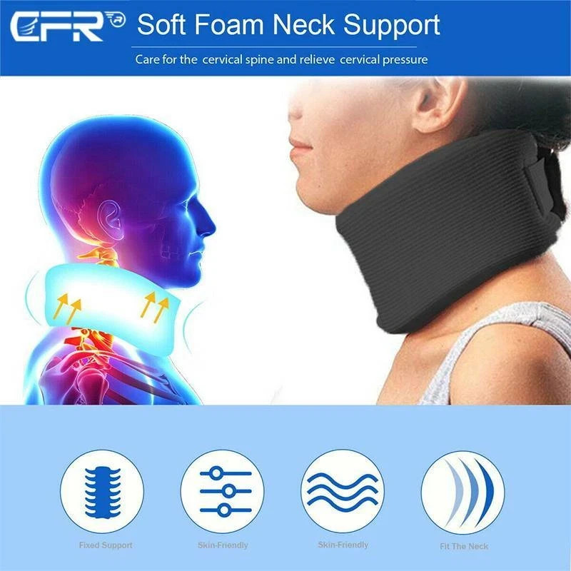 Adjustable Neck Brace Support Wrap Soft Foam Cervical Collar Neck Pain Relief
