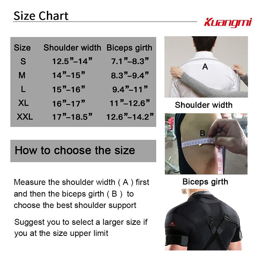 Double Shoulder Support Brace Strap Wrap Neoprene Protector,XL