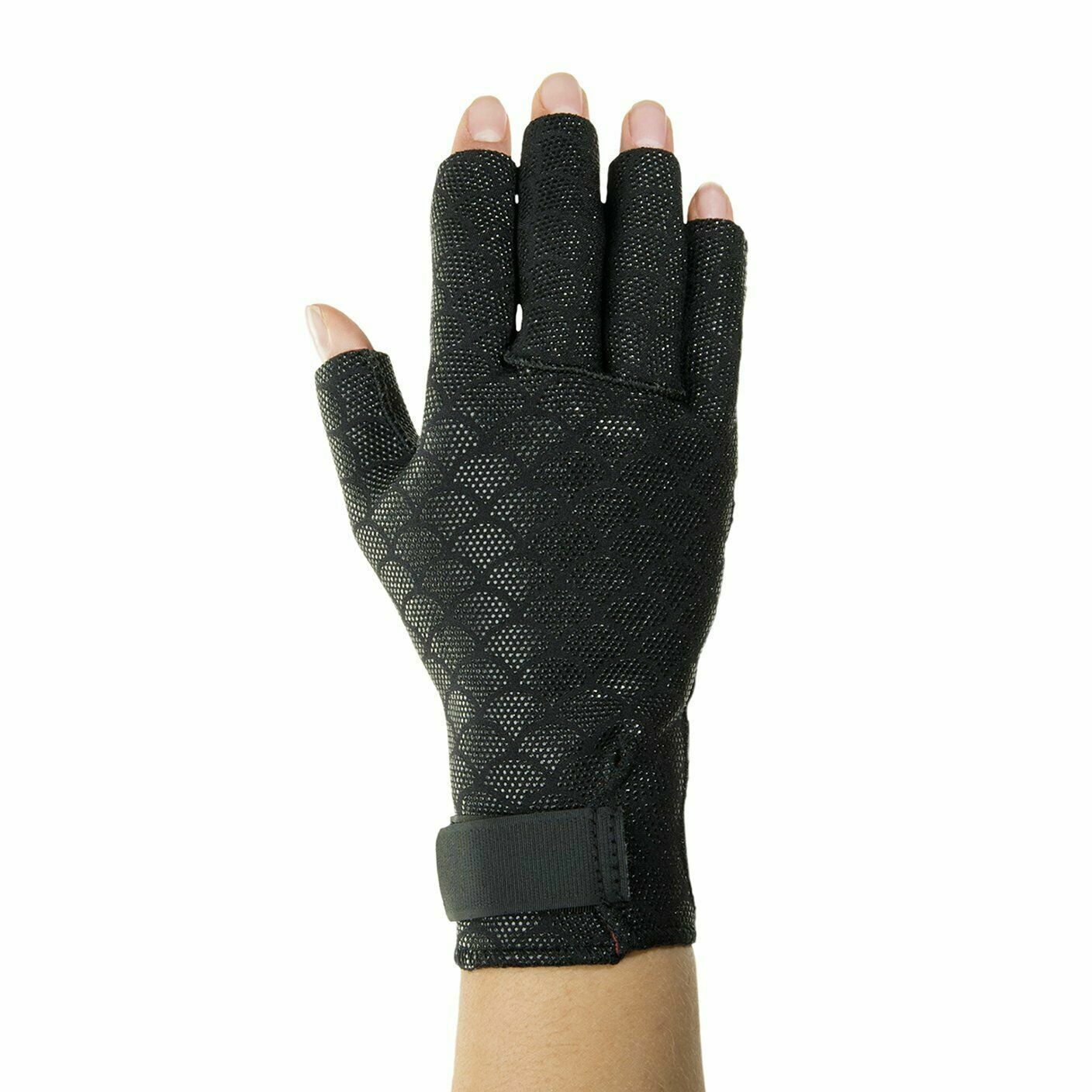 Thermoskin Compression Gloves Black Relief Arthritic Pain Sensitive Hands SMALL