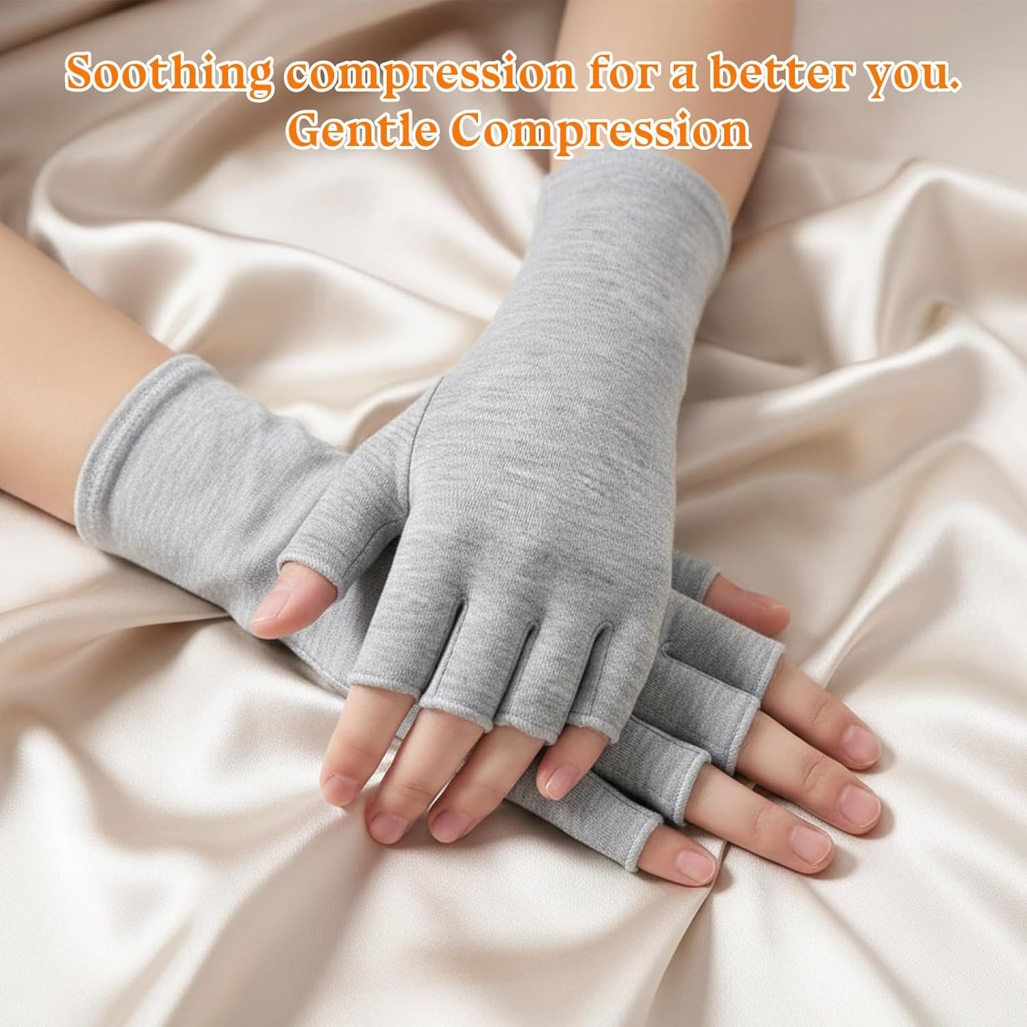 Arthritis Gloves Derived from Bamboo Compression Fingerless Gloves for Men & Wom