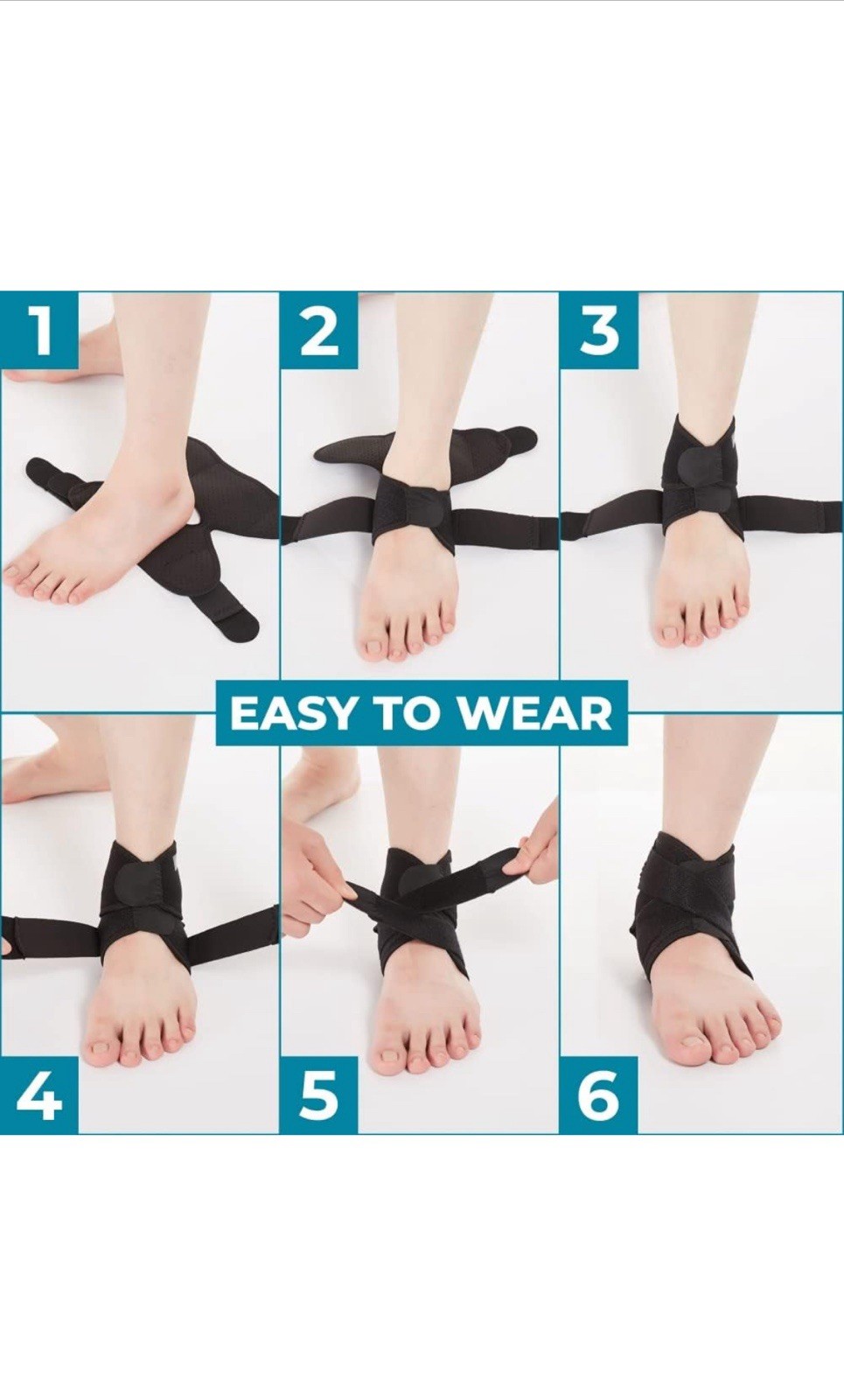 Bodyprox Ankle Support Brace Adjustable Neoprene Wrap One Size NEW
