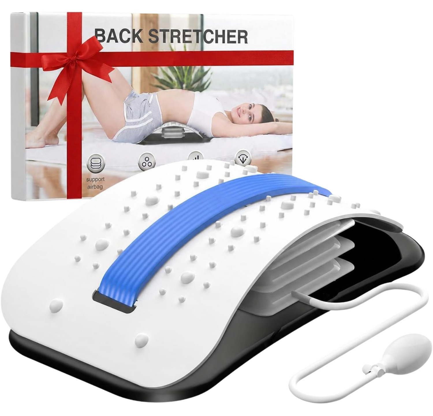 Back Stretcher for Lower Back Pain Relief Adjustable Lumbar Traction Board