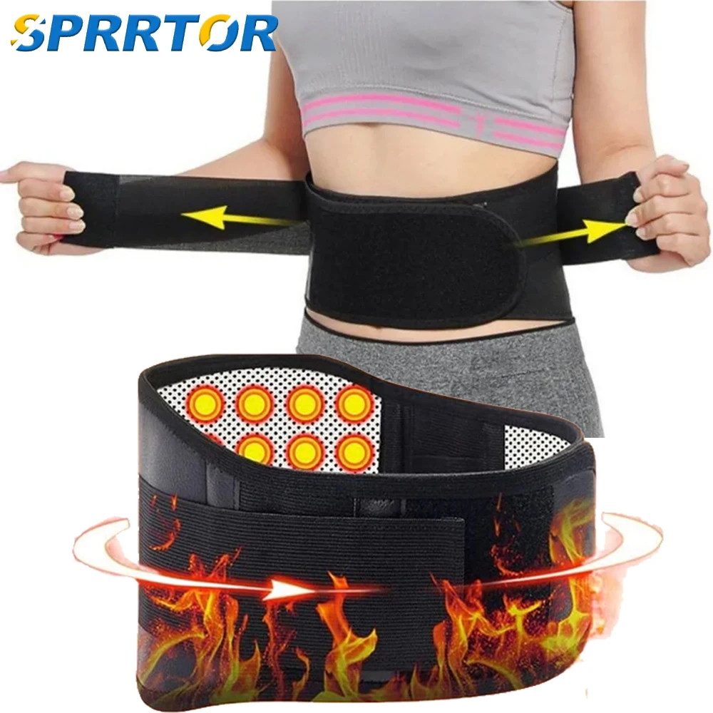 Tourmaline Self-heating Magnetic Therapy Waist Belt Lumbar Support Back Waist