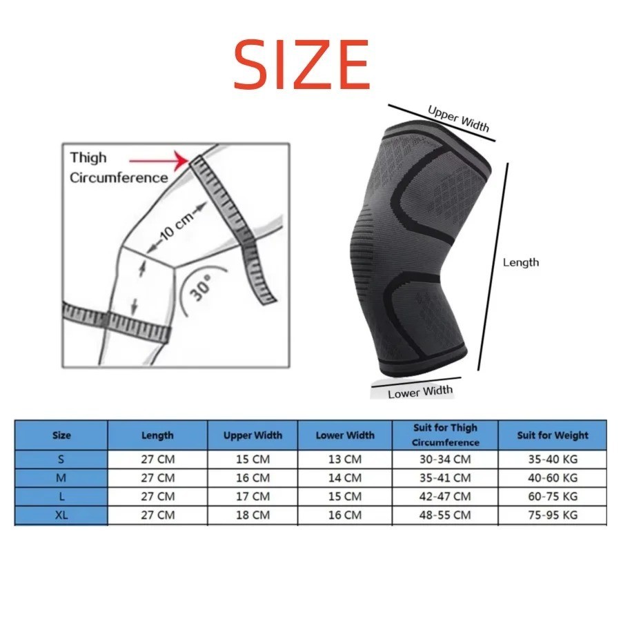 Knee Support Sleeve Compression Brace for Gym Running Cycling Workout