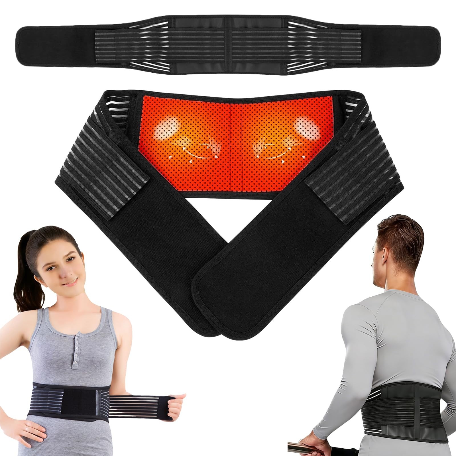 Cinturón de Descompresión Lumbar Faja de Calor Alivio del Dolor de Espalda