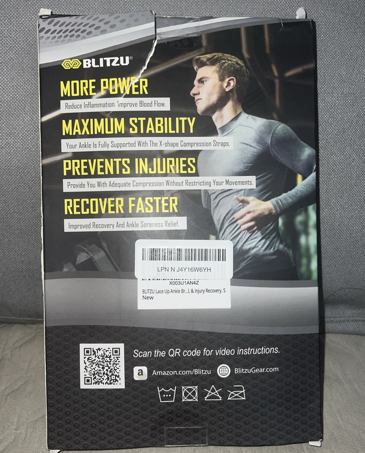 Blitzu ASO Ankle Brace Support Stabilizer Lace Up Size Small