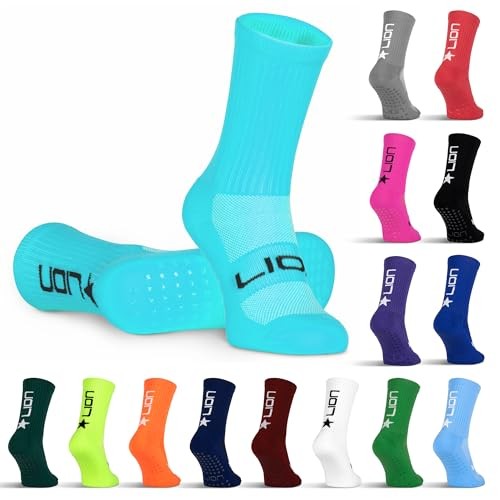 Football Grip Socks For Men/Women/Kids – Variety Of Colours To Large Aqua