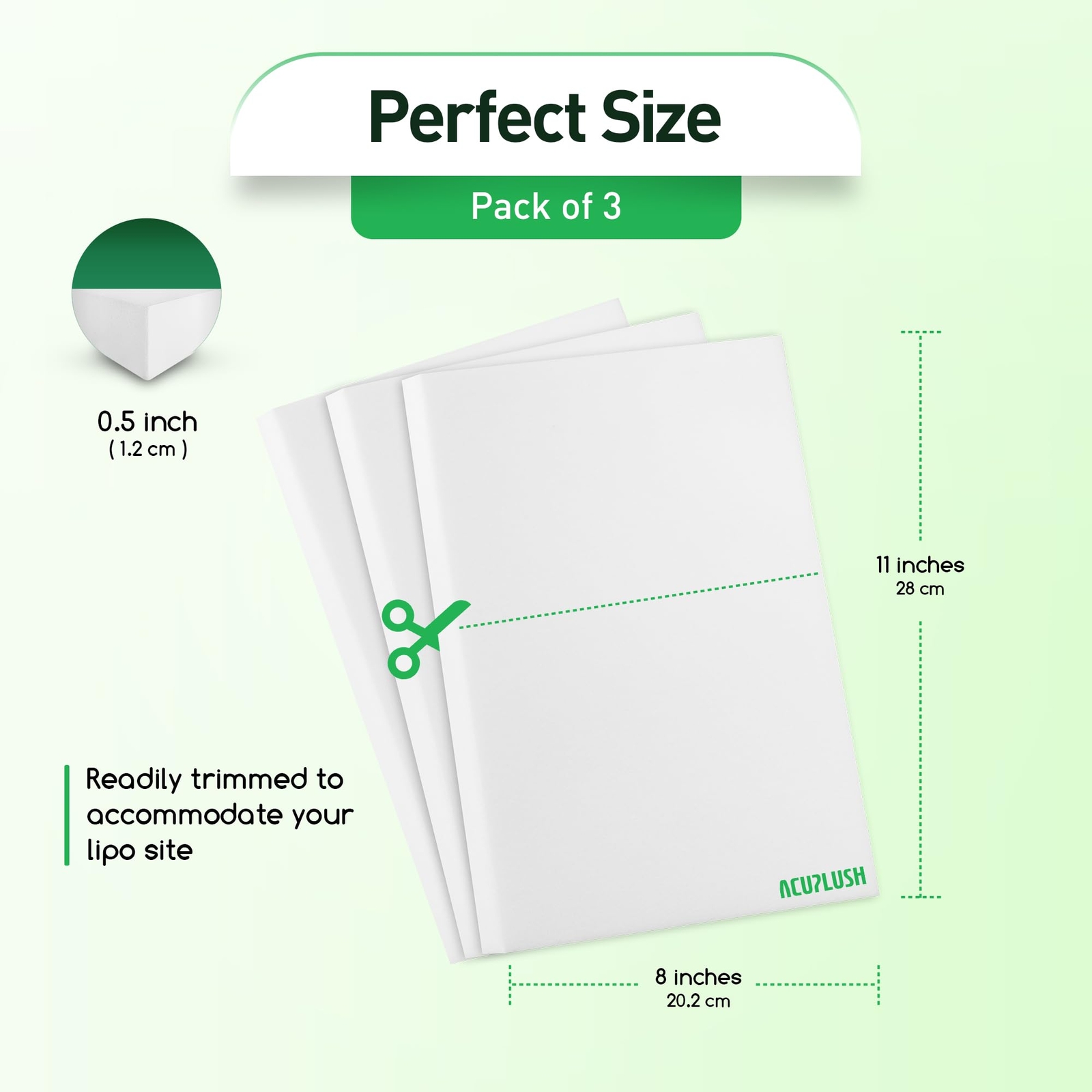 ACUPLUSH 3 Pack Lipo Foam Pads – Post Surgery Ab Board for Liposuction Recove…