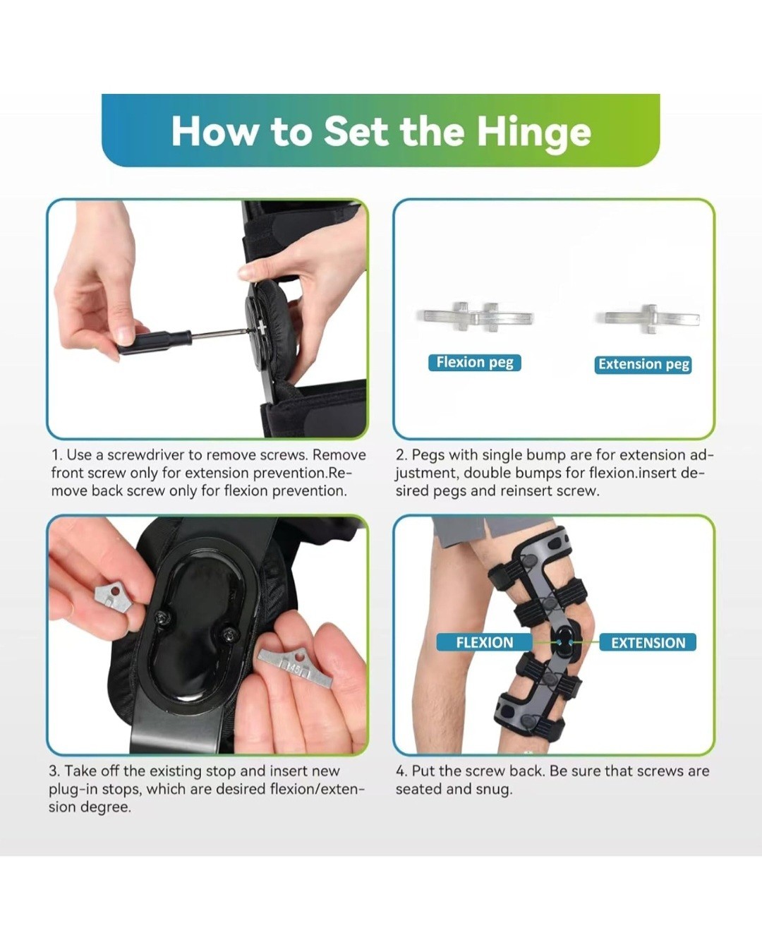 ACL/MCL/PCL Knee Brace for Sports,Ligament Injury Prevention & Pain Relief