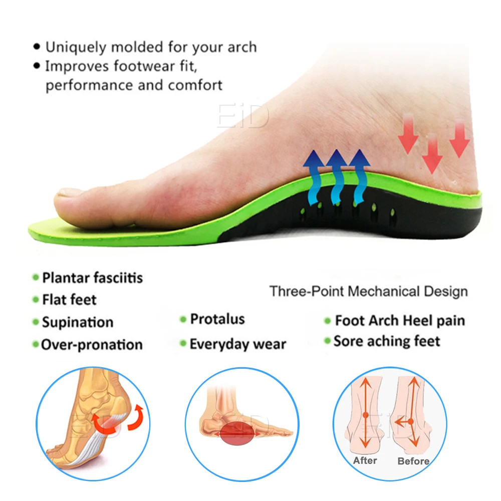 Best EVA Orthopedic Shoes Sole Insoles For feet Arch Foot Pad X/O Type Leg Corre
