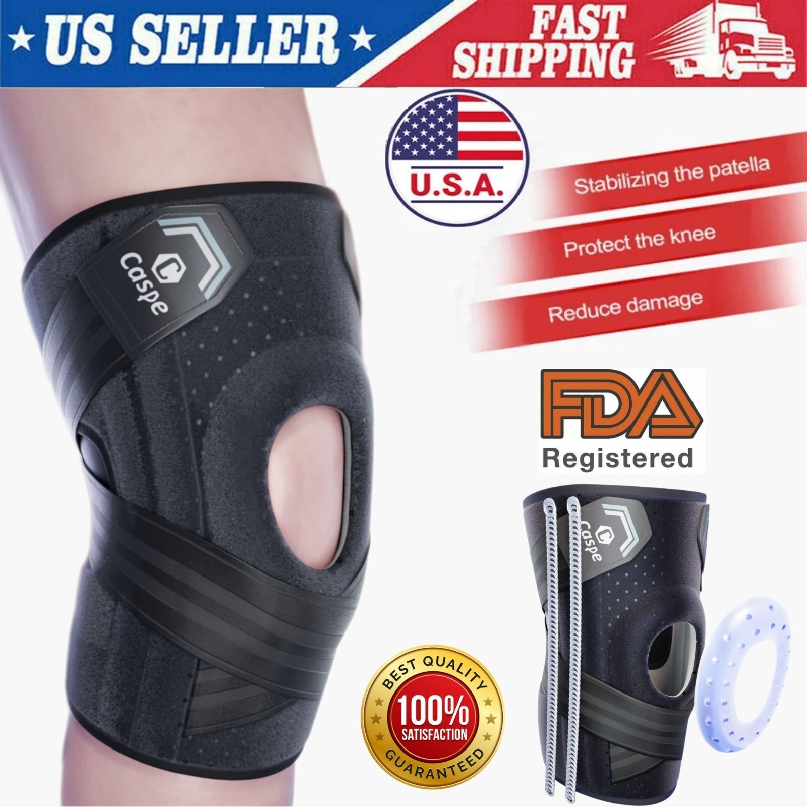 Knee Brace Adjustable Compression Support for Sport Joint Pain Arthritis Relief