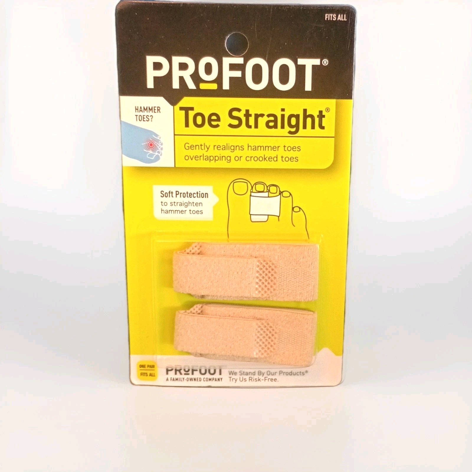 PROFOOT Toe Straight Hammer Toe Corrector Soft Protection Beige Fits All