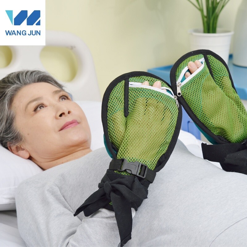 Hand Control Mitts Dementia Anti-Scratch Wrist Fixation Restraint Gloves Wrist