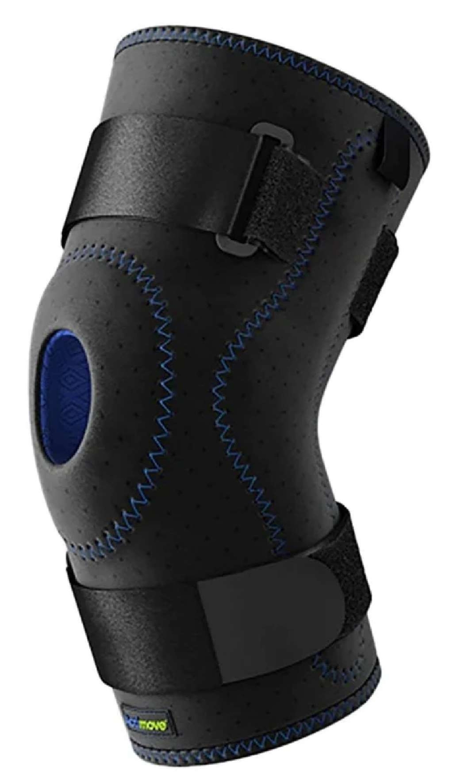Knee Brace Adjustable Horseshoe, Simple Hinges, Condyle Pads (Black) 2X-Large by