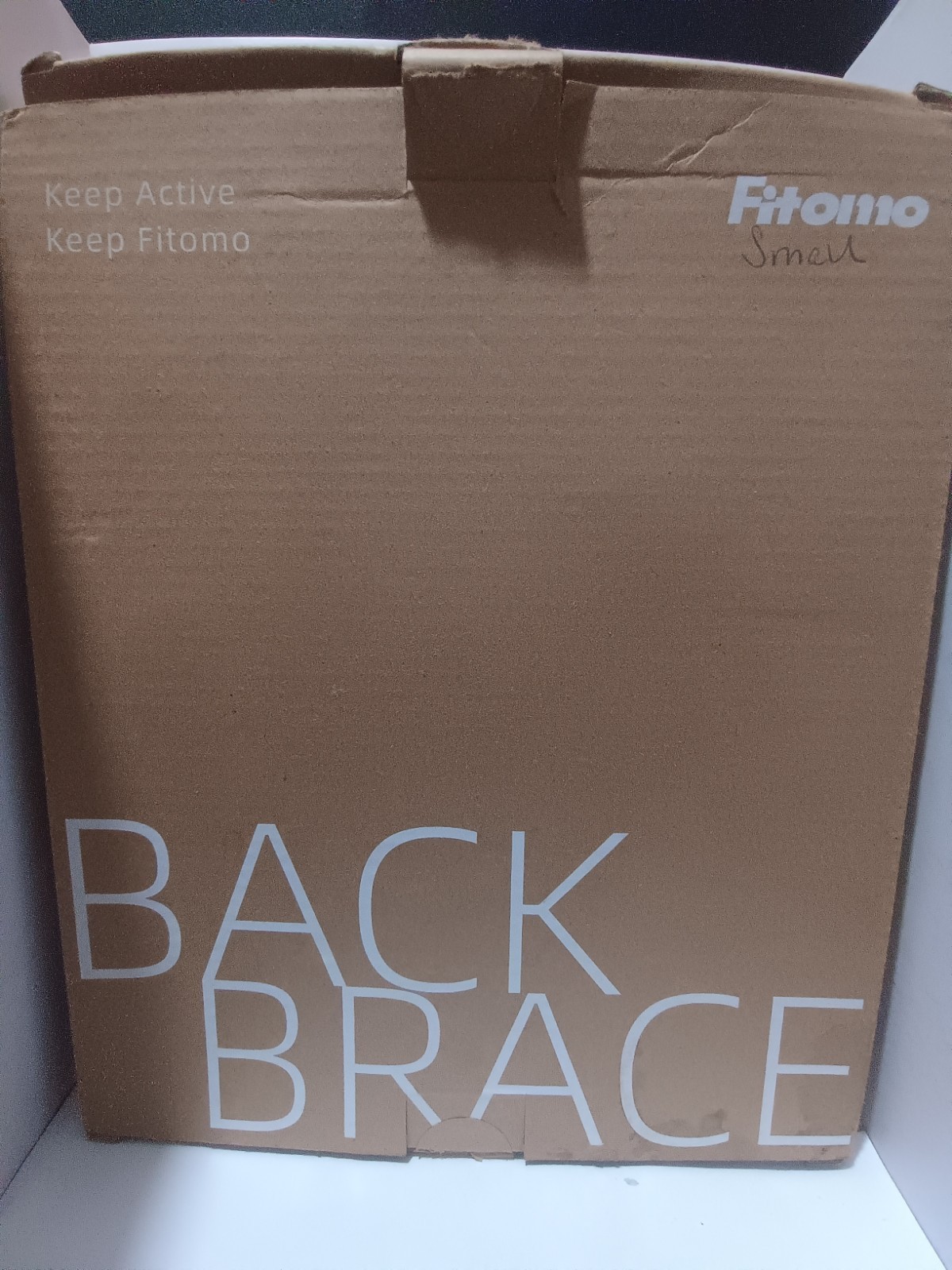Fitomo Back Brace Hook And Loop Adjustable Open Box New Size Small Free SHIPPING