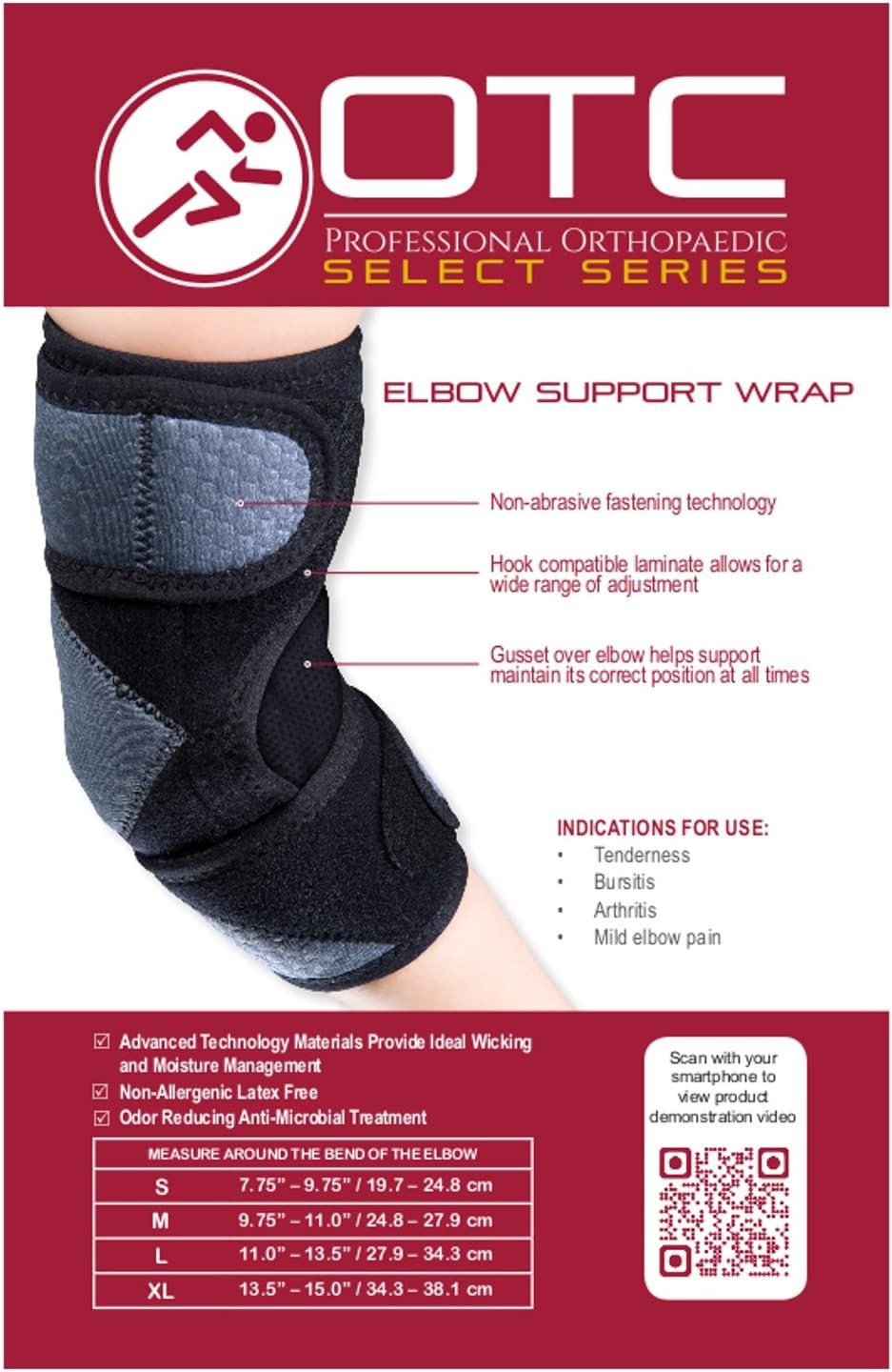 OTC Select Series Elbow Support Wrap (Black) Small