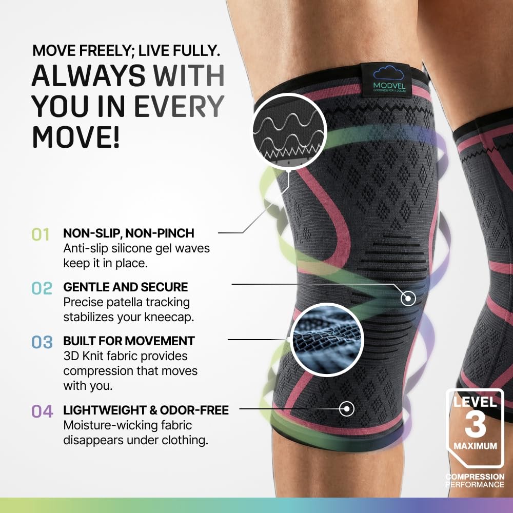 Modvel Knee Brace Pink Medium Set A 2 Pack